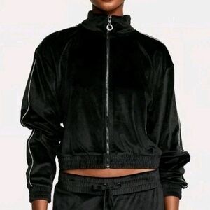 Victoria's Secret Diamante Velour Track Jacket Large